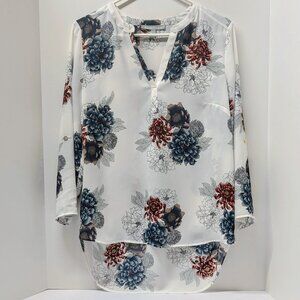 Daniel Rainn Koda Split Neck Floral Print Blouse